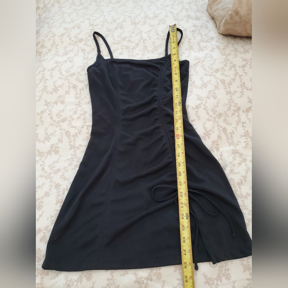 Y2k Lbd Drawstring Mini Dress S - Picture 4 of 7